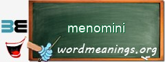 WordMeaning blackboard for menomini